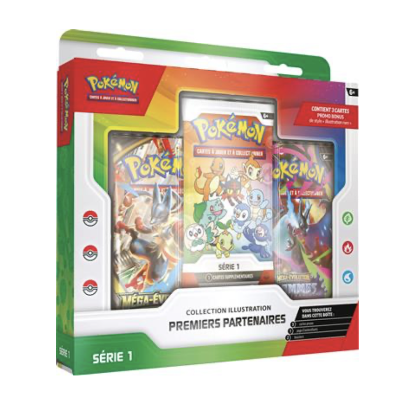 Coffret Pokémon Collection Illustration Premiers Partenaires Série 1