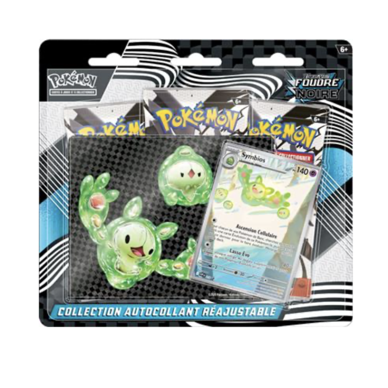 Pokémon : Tripack Collection Autocollant Réajustable Foudre Noire EV10.5 - Symbios