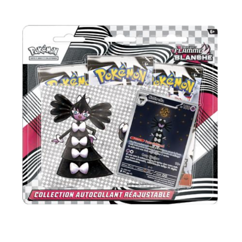Pokémon : Tripack Collection Autocollant Réajustable Flamme Blanche EV10.5 - Sidérella