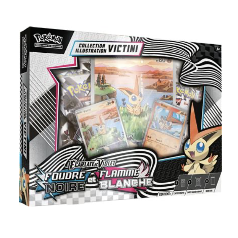 Pokémon : Coffret Collection Illustration Foudre Noire&Flamme Blanche EV10.5 - Victini