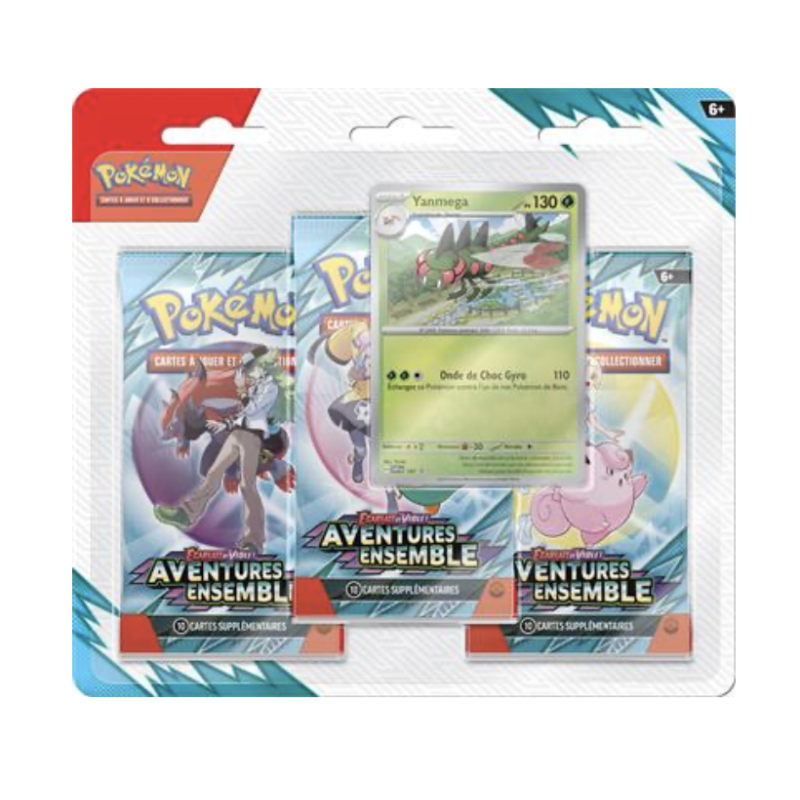 POKÉMON EV09 : PACK 3 BOOSTERS aventure ensemble FR